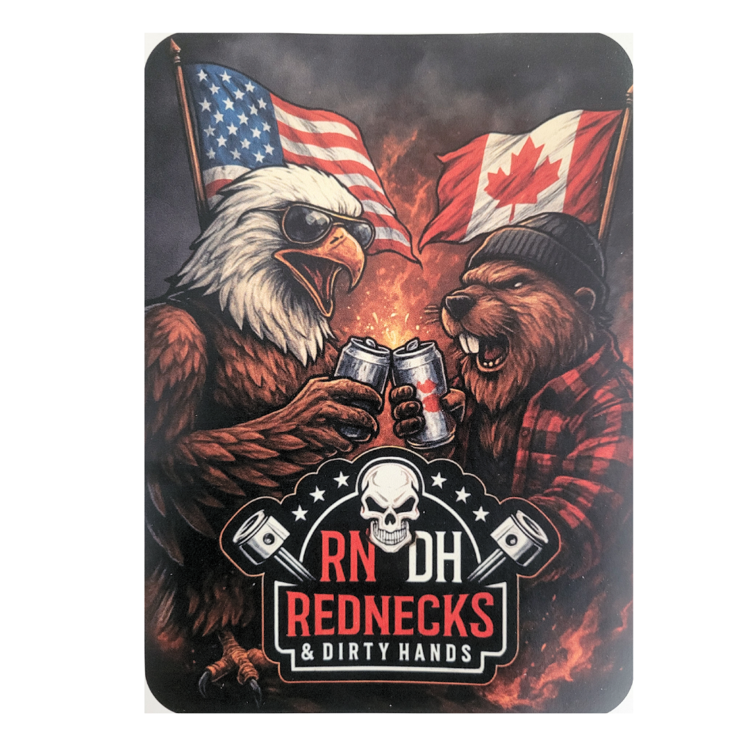 Beaver & Eagle Cheers Sticker and Poster