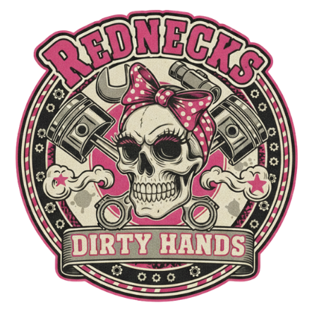 Pink Skull Logo Sticker
